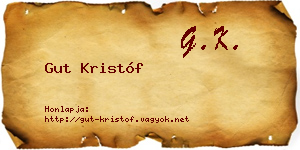 Gut Kristóf névjegykártya