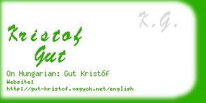 kristof gut business card
